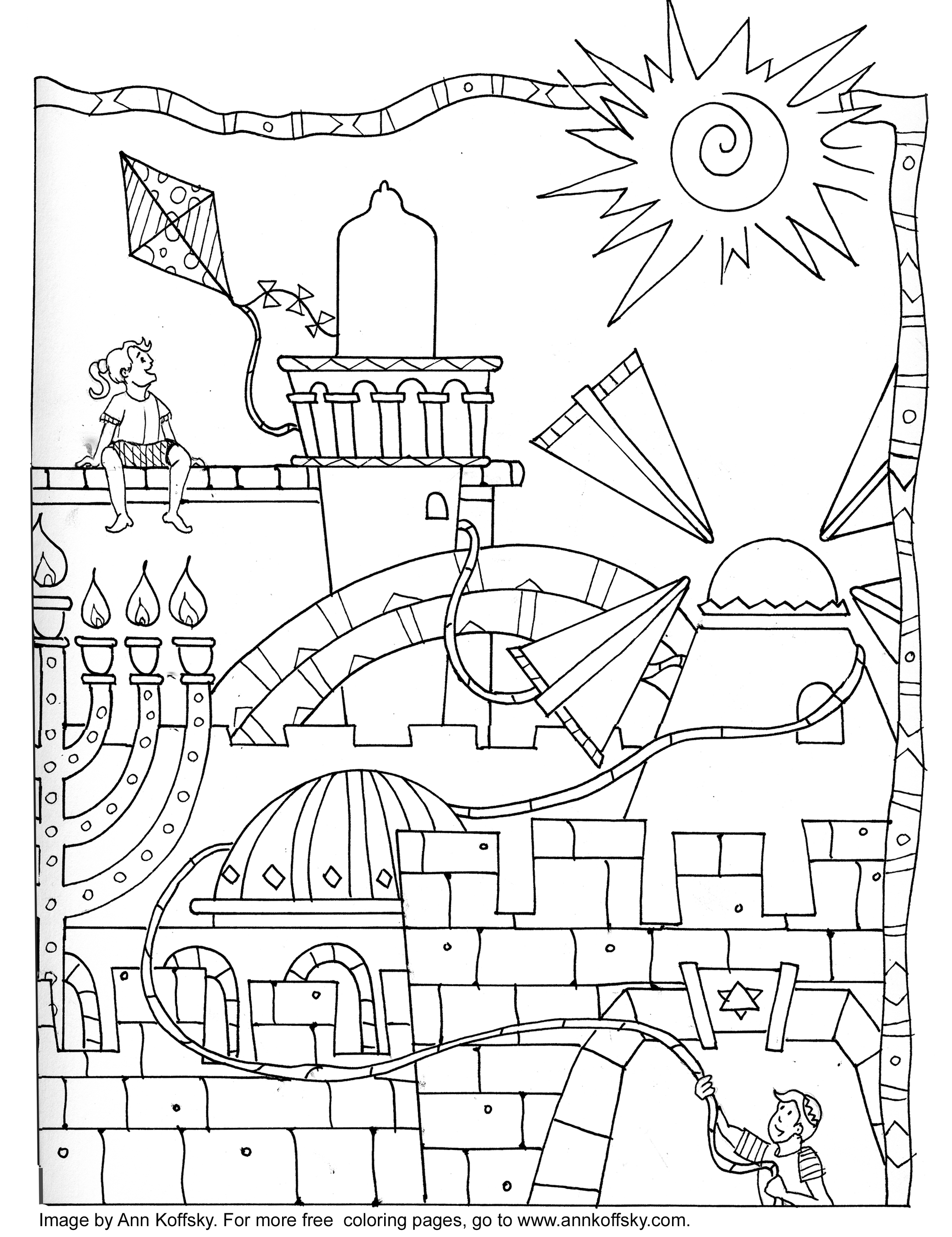 early childhood jewish coloring pages - photo #50