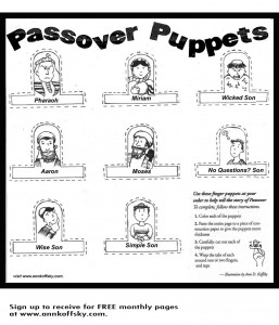Passover finger puppets | Ann D. Koffsky