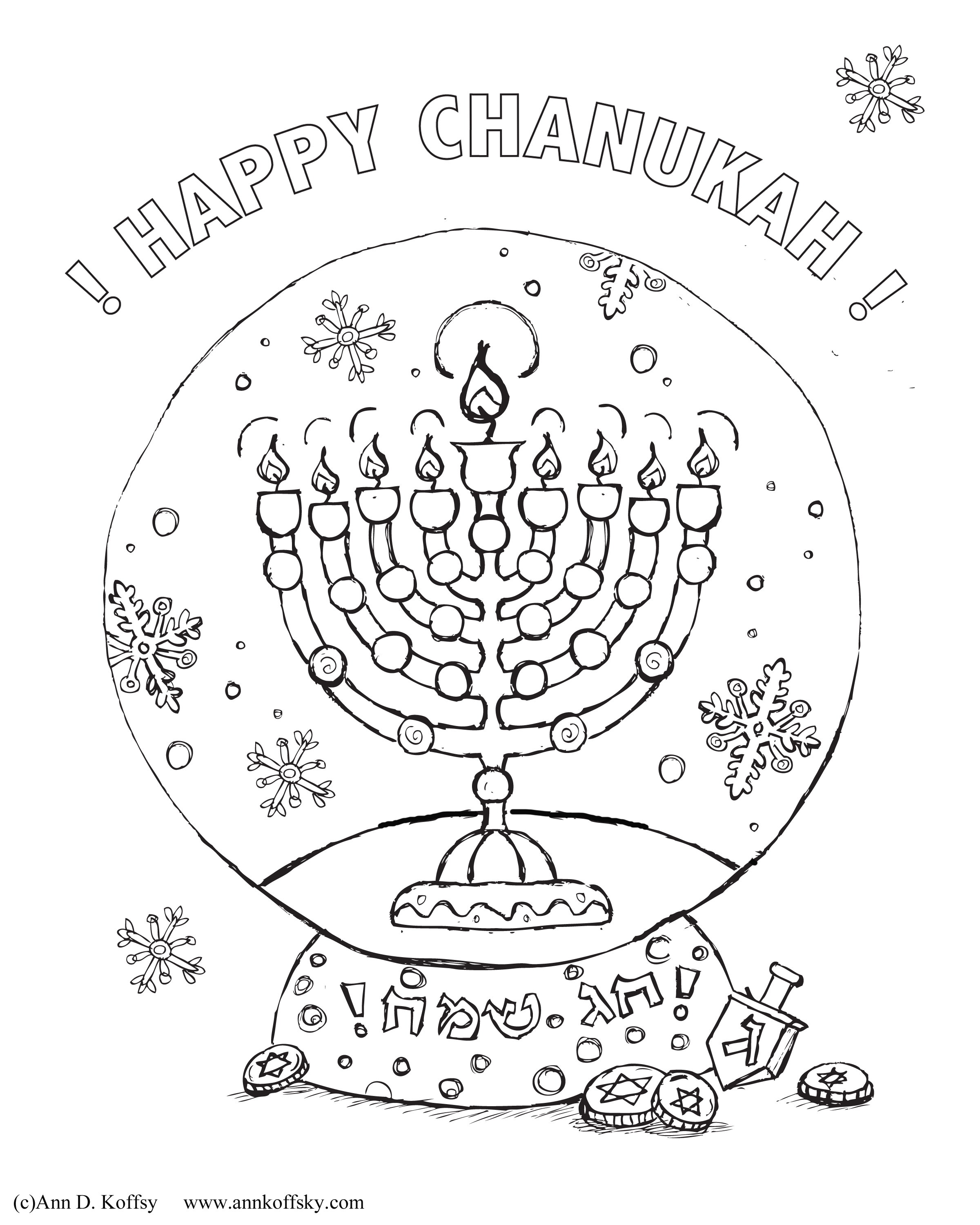 Hanukkah Coloring Packet   Ann D. Koffsky
