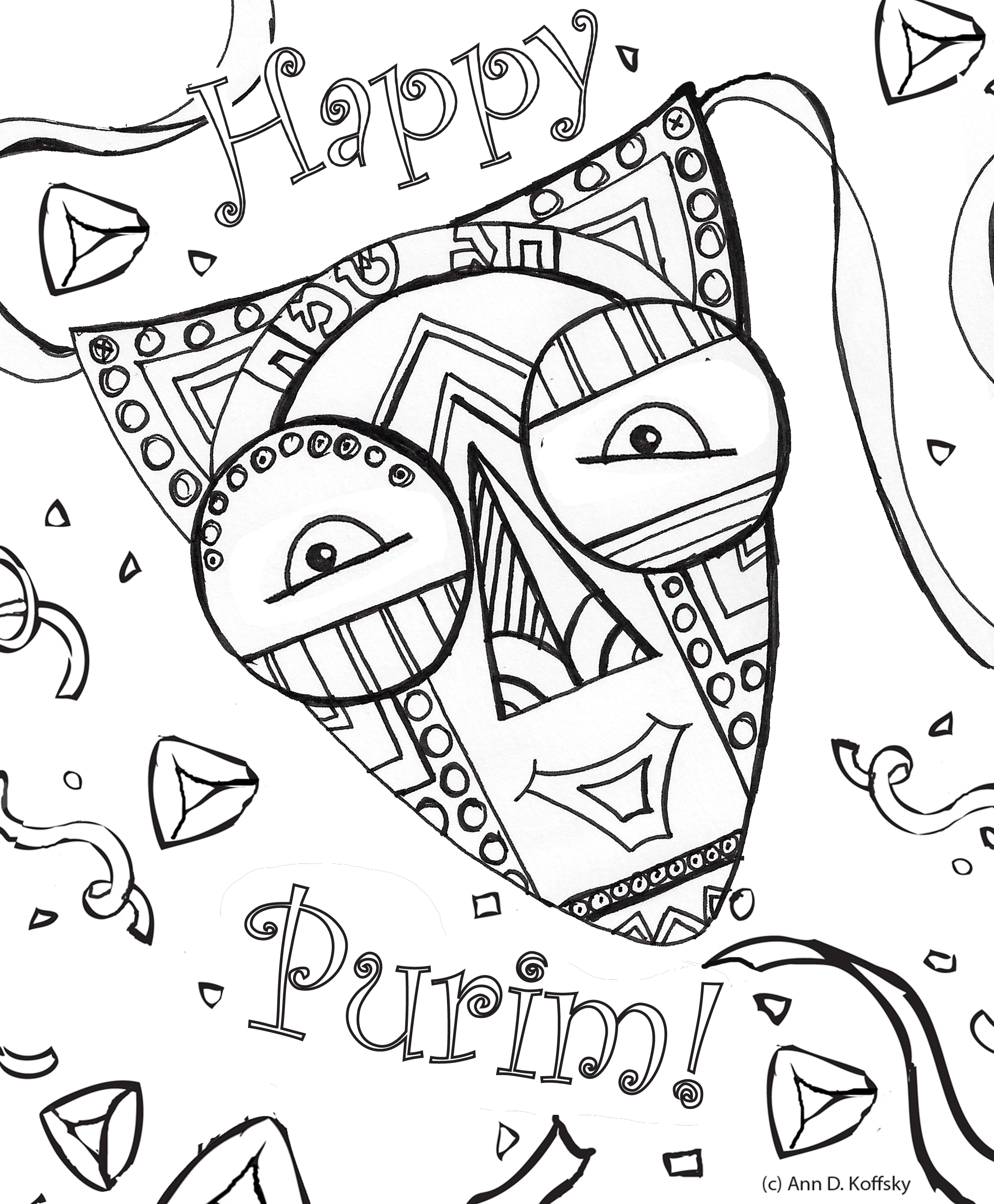 Purim Coloring Pages 4